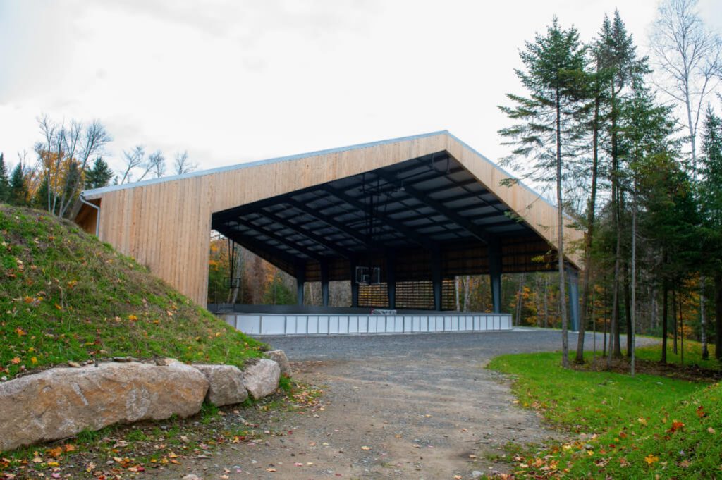 Patinoire extérieure sur le toit