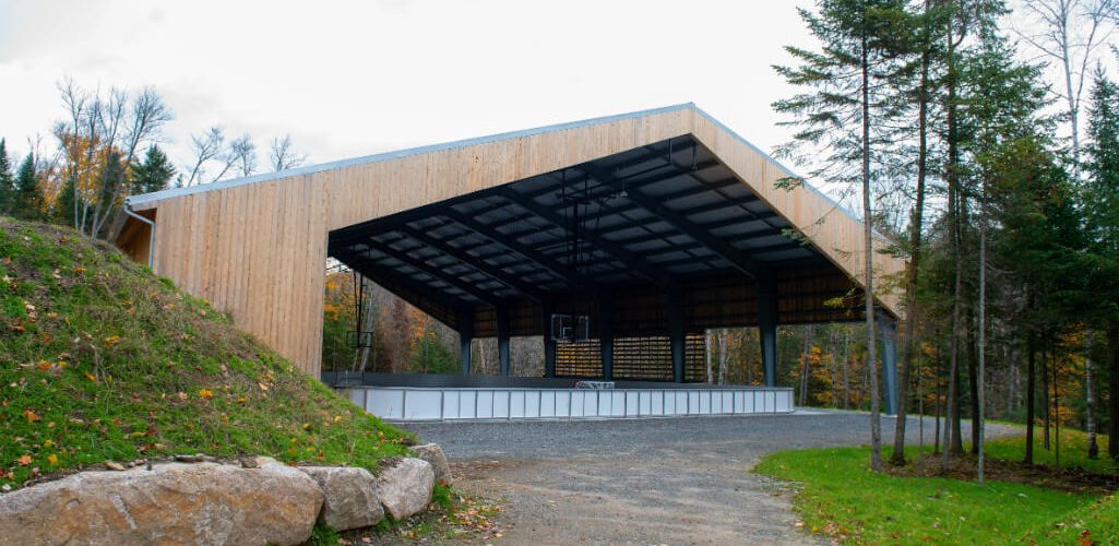 Patinoire extérieure sur le toit