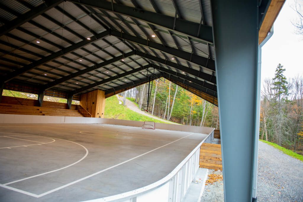 Patinoire extérieure sur le toit