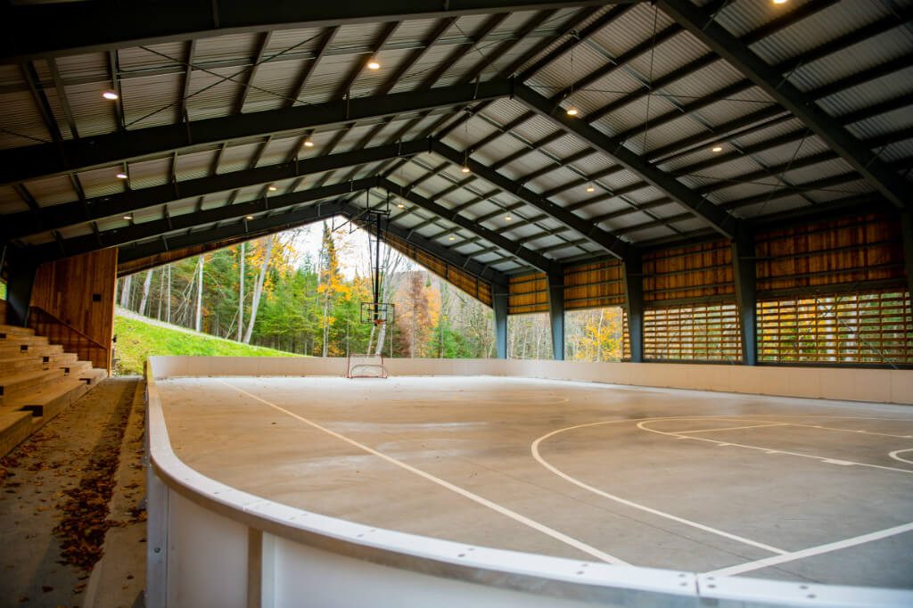 Patinoire extérieure sur le toit