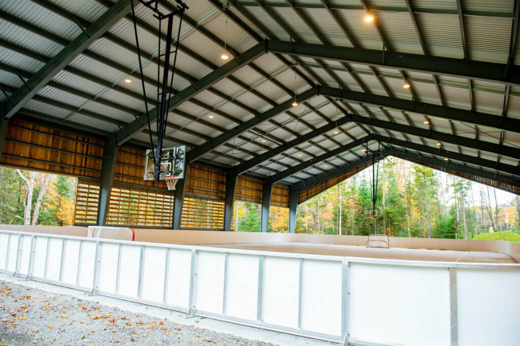 Patinoire extérieure sur le toit