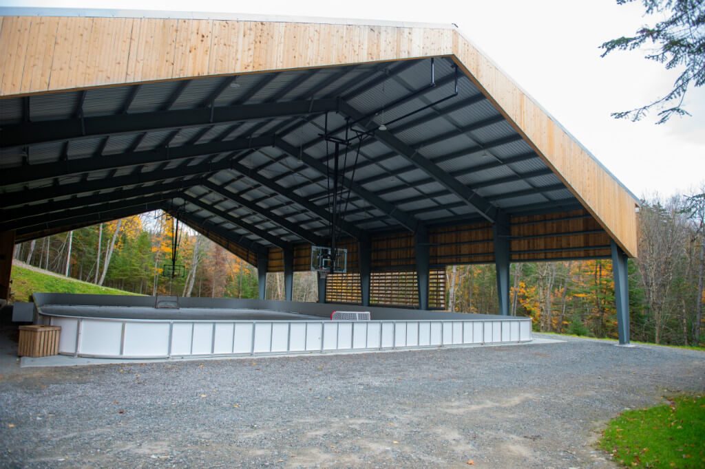 Patinoire extérieure sur le toit