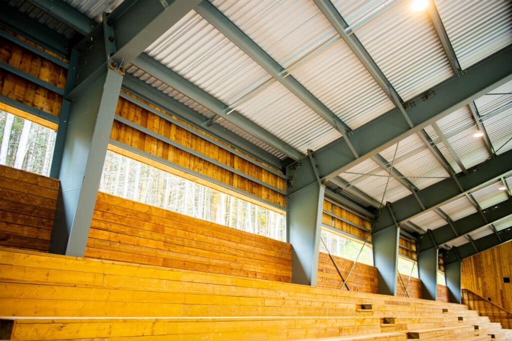 Patinoire extérieure sur le toit