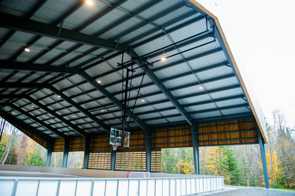 Patinoire extérieure sur le toit