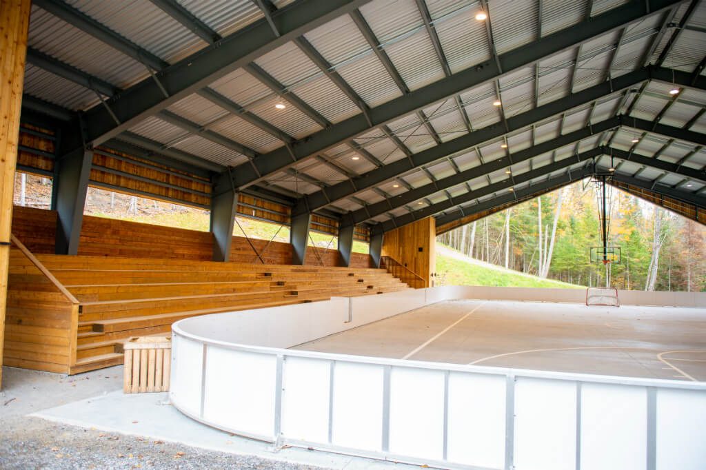 Patinoire extérieure sur le toit