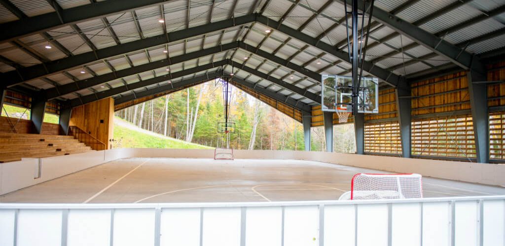 Patinoire extérieure sur le toit