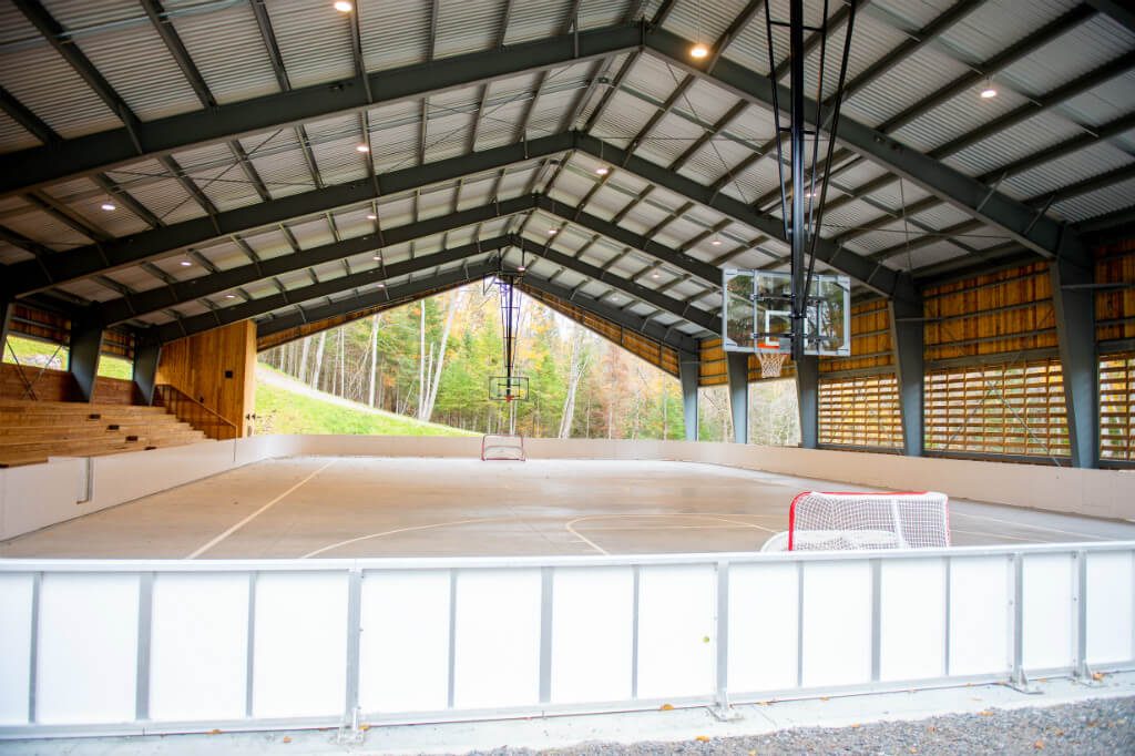 Patinoire extérieure sur le toit