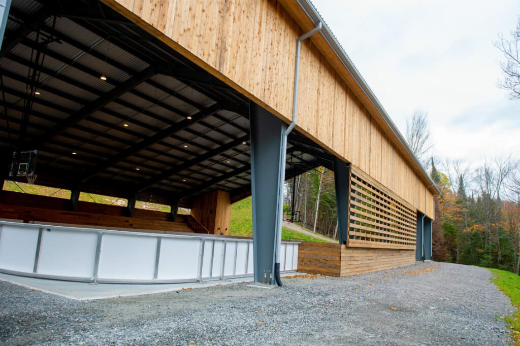 Patinoire extérieure sur le toit